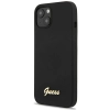 Etui Guess Silicone Script Gold Logo na iPhone 13 - czarne