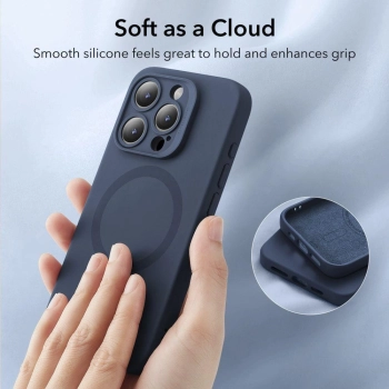 Etui ESR Cloud Halolock MagSafe na iPhone 15 Pro Max - niebieskie