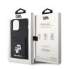 Etui Karl Lagerfeld Saffiano Cardslot KC Metal Pin do iPhone 15 Pro Max - czarne