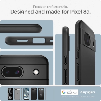 Etui Spigen Thin Fit na Google Pixel 8A - czarny mat