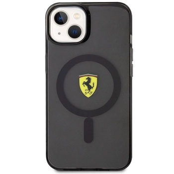 Etui Ferrari Translucent MagSafe na iPhone 14 Plus - czarne