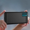 Carbon Case etui Motorola Moto G42 elastyczny silikonowy karbonowy pokrowiec czarne