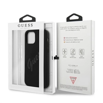 Etui Guess Script Vintage na iPhone 12 / 12 Pro - czarne