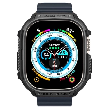 Etui Spigen Rugged Armor na Apple Watch Ultra (49 mm) - czarny mat