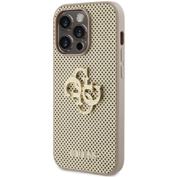 Etui Guess Perforated 4G Glitter na iPhone 15 Pro Max - złote