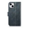 iCarer Oil Wax Wallet Case 2in1 etui iPhone 14 skórzany pokrowiec z klapką Anti-RFID niebieski (WMI14220721-BU)