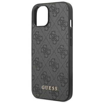 Etui Guess 4G Metal Gold Logo na iPhone 14 - szare