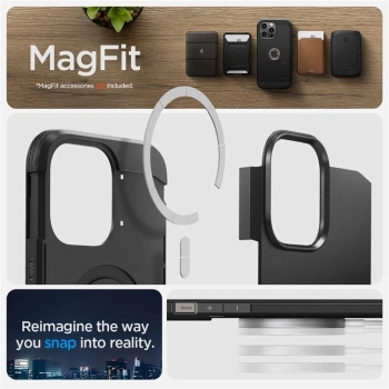 Etui Spigen Tough Armor MagSafe na iPhone 14 Pro - czarne