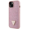 Etui Guess Rhinestone Triangle na iPhone 14 Plus - różowe