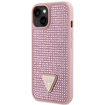 Etui Guess Rhinestone Triangle na iPhone 14 Plus - różowe