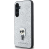 Etui Karl Lagerfeld Fixed Glitter Ikonik Logo Metal Pin na Samsung Galaxy A55 - srebrne