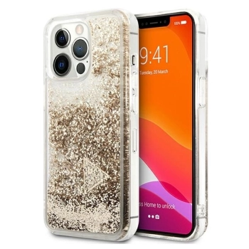 Etui Guess Glitter Charms na iPhone 13 Pro Max - złote
