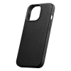 iCarer Litchi Premium Leather Case skórzane etui iPhone 14 Pro magnetyczne z MagSafe czarny (WMI14220710-BK)