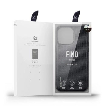 Dux Ducis Fino etui pokrowiec pokryty nylonowym materiałem iPhone 14 Pro Max czarny