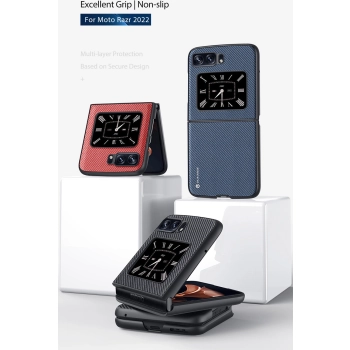 Dux Ducis Fino etui Motorola Razr 2022 pokrowiec z silikonową ramką czarne