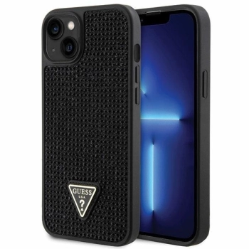 Etui Guess Rhinestone Triangle na iPhone 14 Plus - czarne