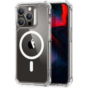 Etui ESR Air Armor Halolock MagSafe na iPhone 15 Pro - przezroczyste