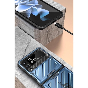 Etui Supcase Unicorn Beetle Pro na Samsung Galaxy Z Flip 4 - niebieskie