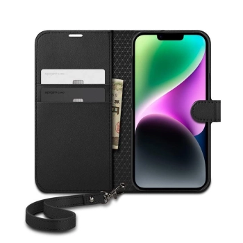 Etui Spigen Wallet S na iPhone 14 - czarne