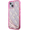 Etui Guess Liquid Glitter 4G Transculent na iPhone 14 - różowe