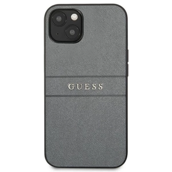 Etui Guess Saffiano Strap na iPhone 13 mini - szare