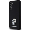 Etui Karl Lagerfeld Silicone Karl&Choupette Metal Pin na Samsung Galaxy S23+ - czarne