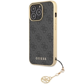 Etui Guess 4G Charms Collection na iPhone 14 Pro Max - szare