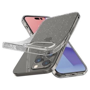 Etui Spigen Liquid Crystal na iPhone 14 Pro Max - przezroczysto-brokatowe