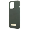 Etui Guess Silicone Logo Plate MagSafe na iPhone 13 Pro / iPhone 13 - zielone