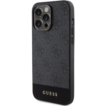 Etui Guess 4G Stripe Collection na iPhone 15 Pro Max - szare