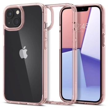 Etui Spigen Ultra Hybrid na iPhone 13 - różowo-przezroczyste