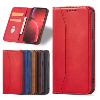 Magnet Fancy Case etui do iPhone 13 Pro Max pokrowiec portfel na karty kartę podstawka czerwony