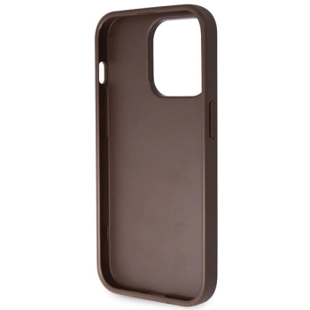 Etui Guess Crossbody 4G Metal Logo na iPhone 14 Pro Max - brązowe