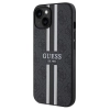 Etui Guess 4G Printed Stripes MagSafe na iPhone 15 / 14 / 13 - czarne
