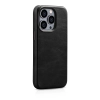 iCarer Oil Wax Premium Leather Case skórzane etui iPhone 14 Pro Max magnetyczne z MagSafe czarny (WMI14220704-BK)