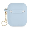 Etui Guess Silicone Charm Heart Collection na AirPods 1/2 - niebieskie