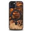 Etui z drewna i żywicy na iPhone 13 MagSafe Bewood Unique Orange - pomarańczowo-czarne
