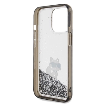 Etui Karl Lagerfeld Liquid Glitter Choupette na iPhone 13 Pro / 13 - przezroczyste