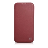 iCarer CE Premium Leather Folio Case skórzane etui iPhone 14 Plus z klapką magnetyczne MagSafe czerwony (WMI14220715-RD)
