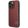 Etui Mercedes Leather Wave Patern na iPhone 14 Pro - czerwone