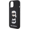 Etui Karl Lagerfeld Silicone Karl&Choupette Head na iPhone 15 - czarne