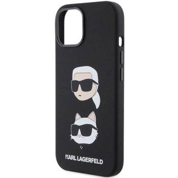 Etui Karl Lagerfeld Silicone Karl&Choupette Head na iPhone 15 - czarne