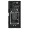 Etui Spigen Ultra Hybrid na Sony Xperia 5 V - ciemnoszare (wzór Zero One)