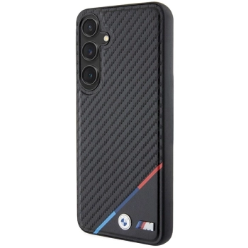 Etui BMW Carbon Tricolor Line MagSafe na Samsung Galaxy S24 - czarne
