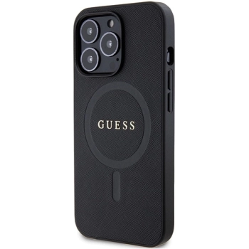 Etui Guess Saffiano MagSafe na iPhone 13 Pro Max - czarne