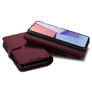Etui Spigen Wallet S Plus na Samsung Galaxy S23 - burgundowe