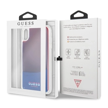 Etui Guess California Glow in the dark na iPhone Xs Max - czerwone