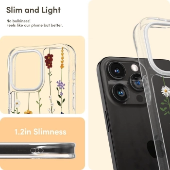 Etui Spigen Cyrill Cecile na iPhone 15 Pro - kolorowe kwiaty