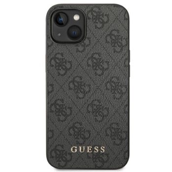 Etui Guess 4G Metal Gold Logo na iPhone 14 - szare