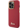 Etui Guess Silicone Script Metal Logo & Frame na iPhone 15 Pro - czewony